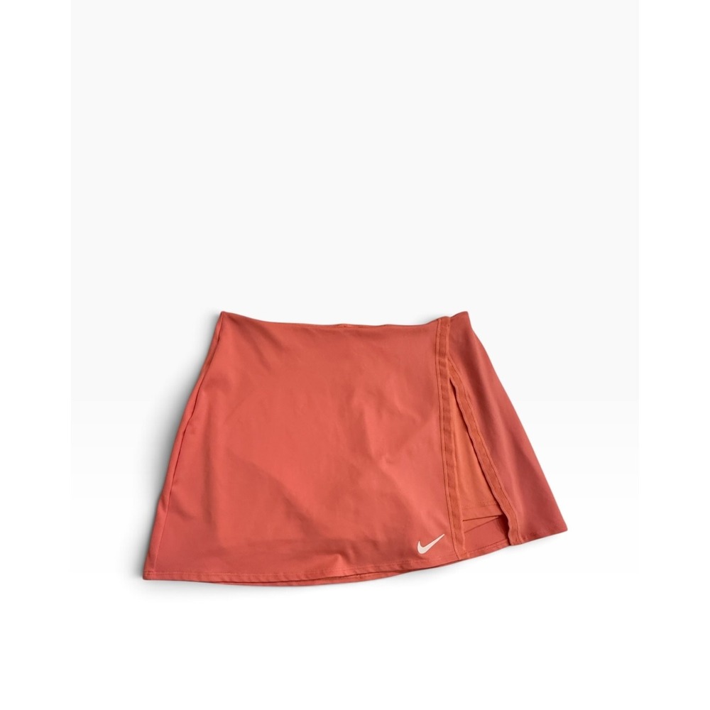 Nike Women M Coral Dri-FIT Wrap Tennis Skort Built In Shorts Athletic Y2K Sporty